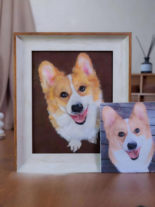 Custom Wool Painted Pet Portrait