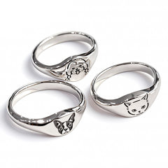 Custom Pet Portrait Ring – Personalized Jewelry 999 Fine Silver