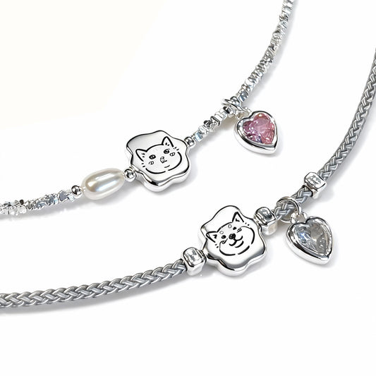 Custom Pet Portrait Sterling Silver Necklace