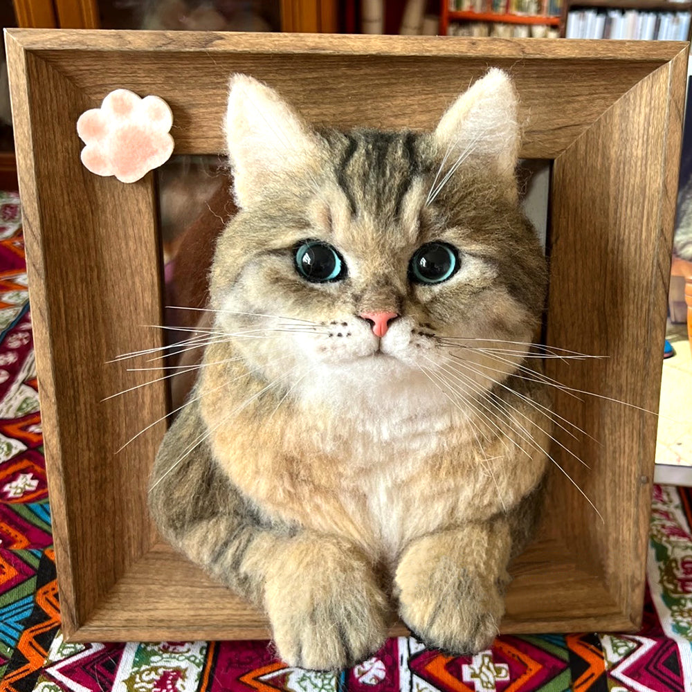 Personalized 3D Wool Felt Pet Portrait – Handcrafted Keepsake Art