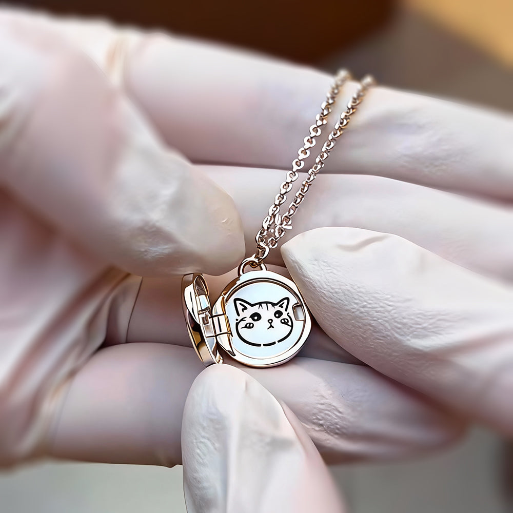 Custom Pet Portrait Sterling Silver Necklace